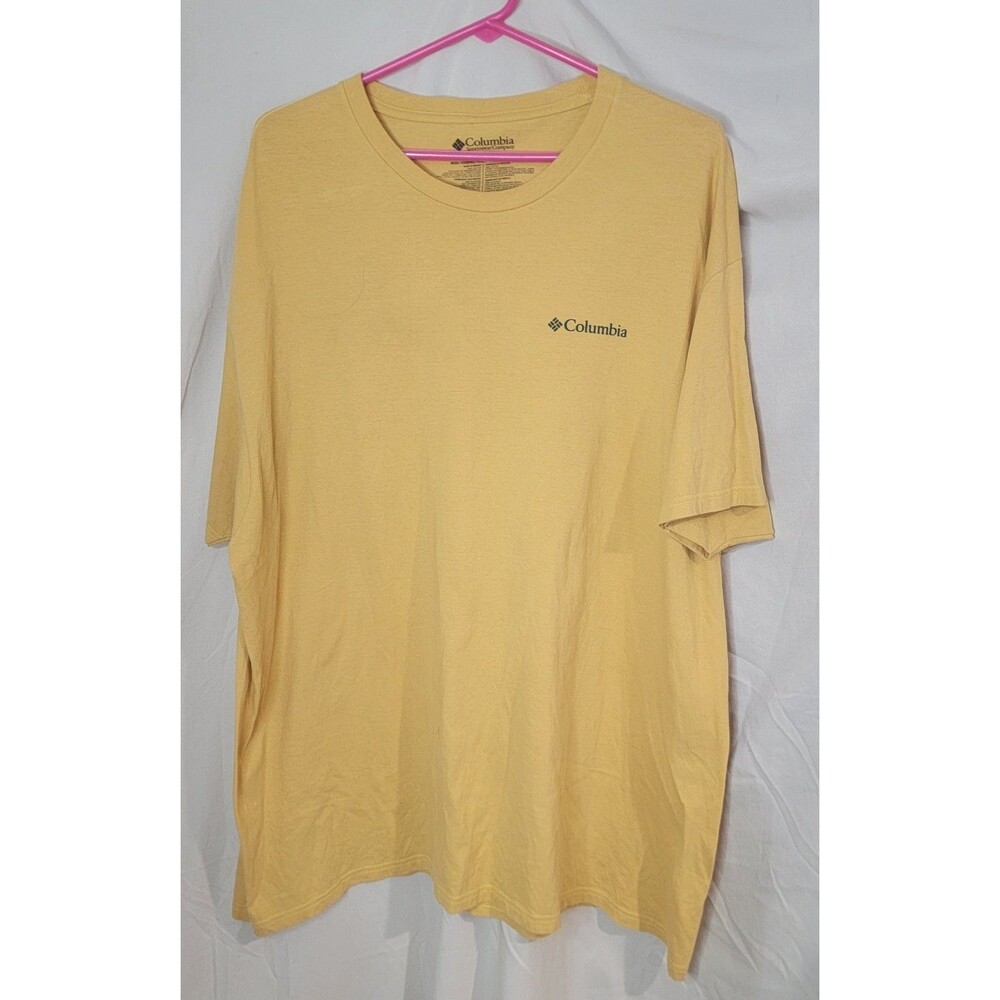 Columbia Sportswear Mens XXL 2TG Yellow Graphic T-Shirt Greater Outdoor Gear